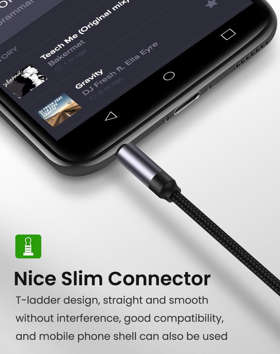 Nylon Braid 4 Poles 3.5MM Audio Aux Cable Jack For Headphone Speaker Line Car PC Mp3 Mp4