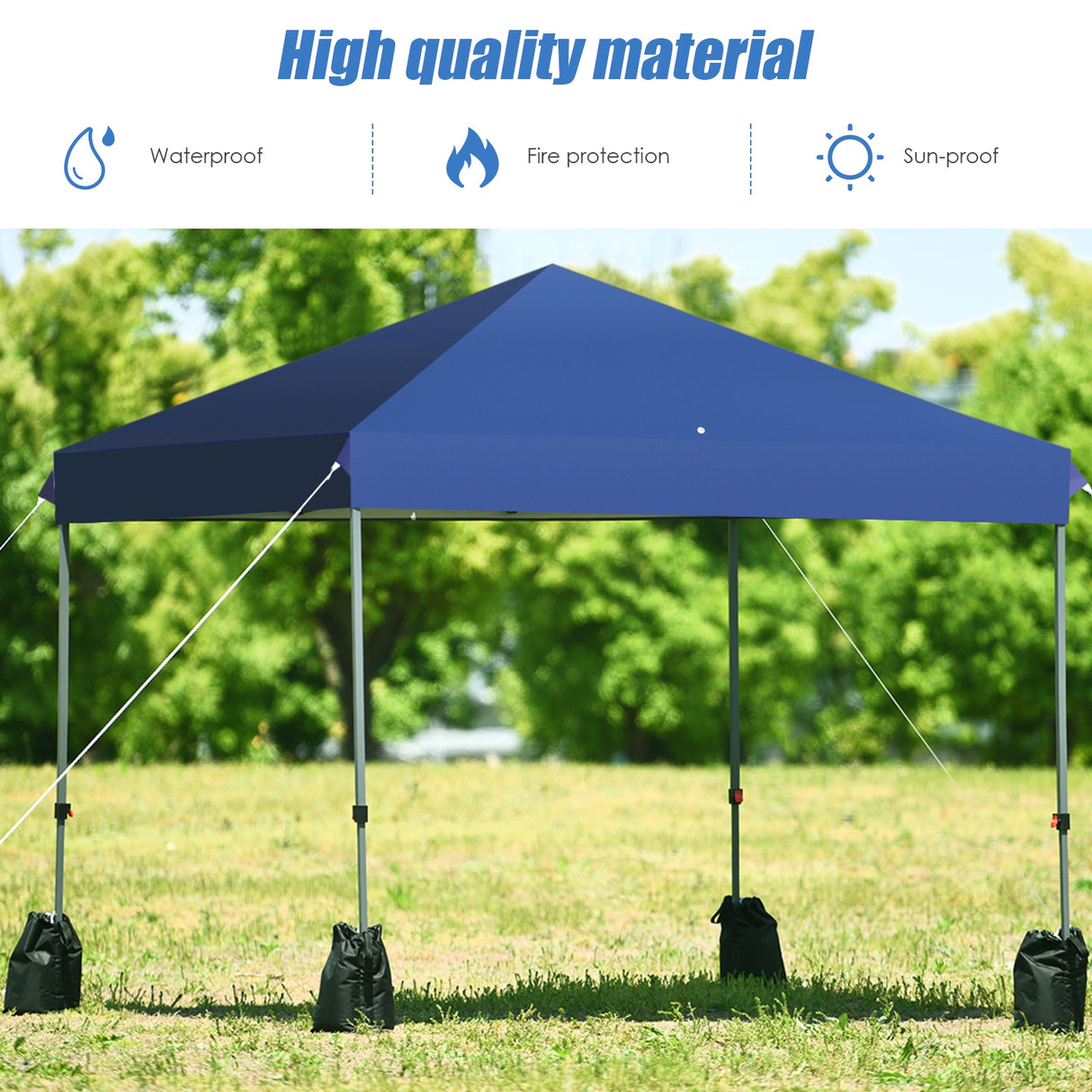 8 ™x8' Outdoor Pop up Canopy Tent w/Roller Bag-Blue