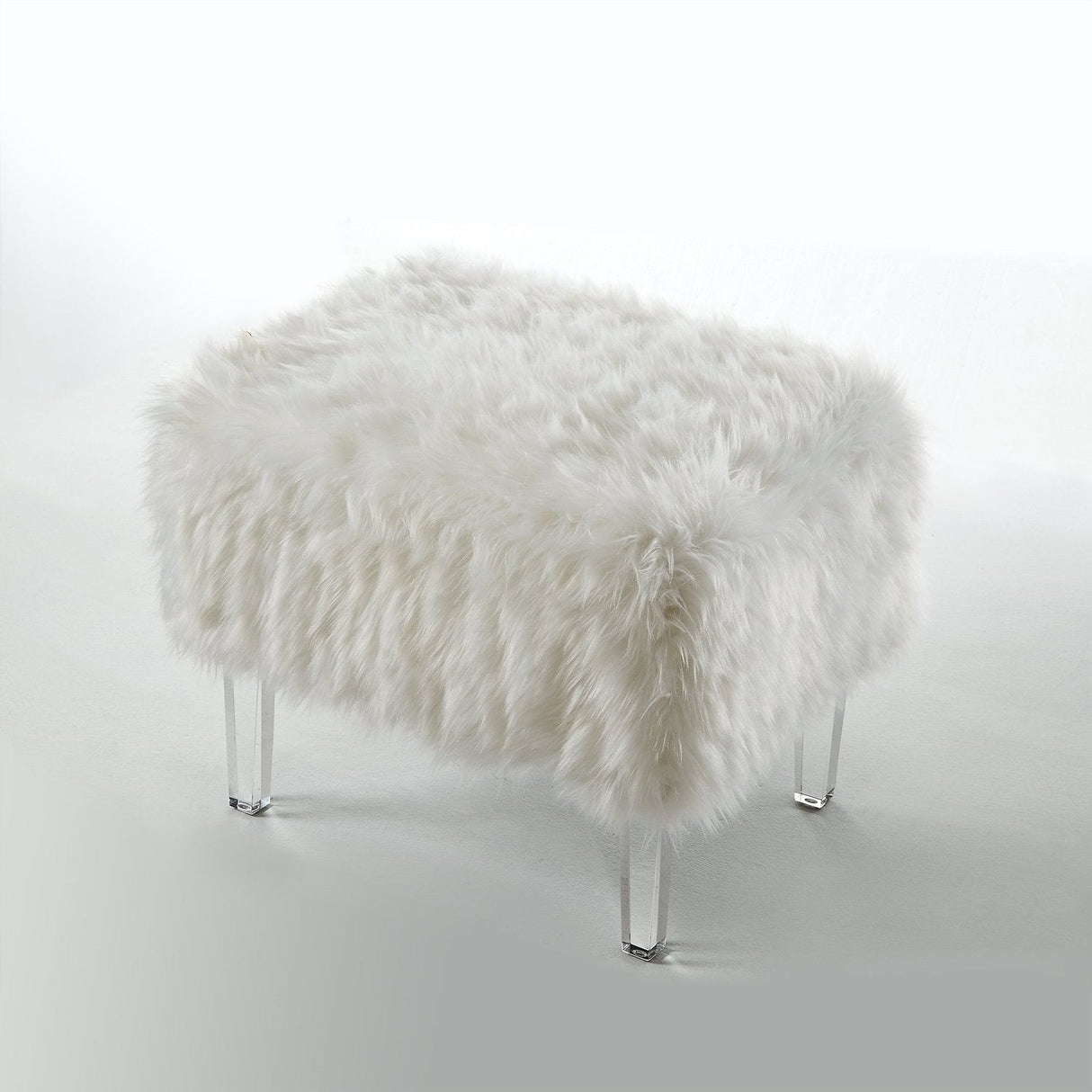 Ava Lux Fur Ottoman