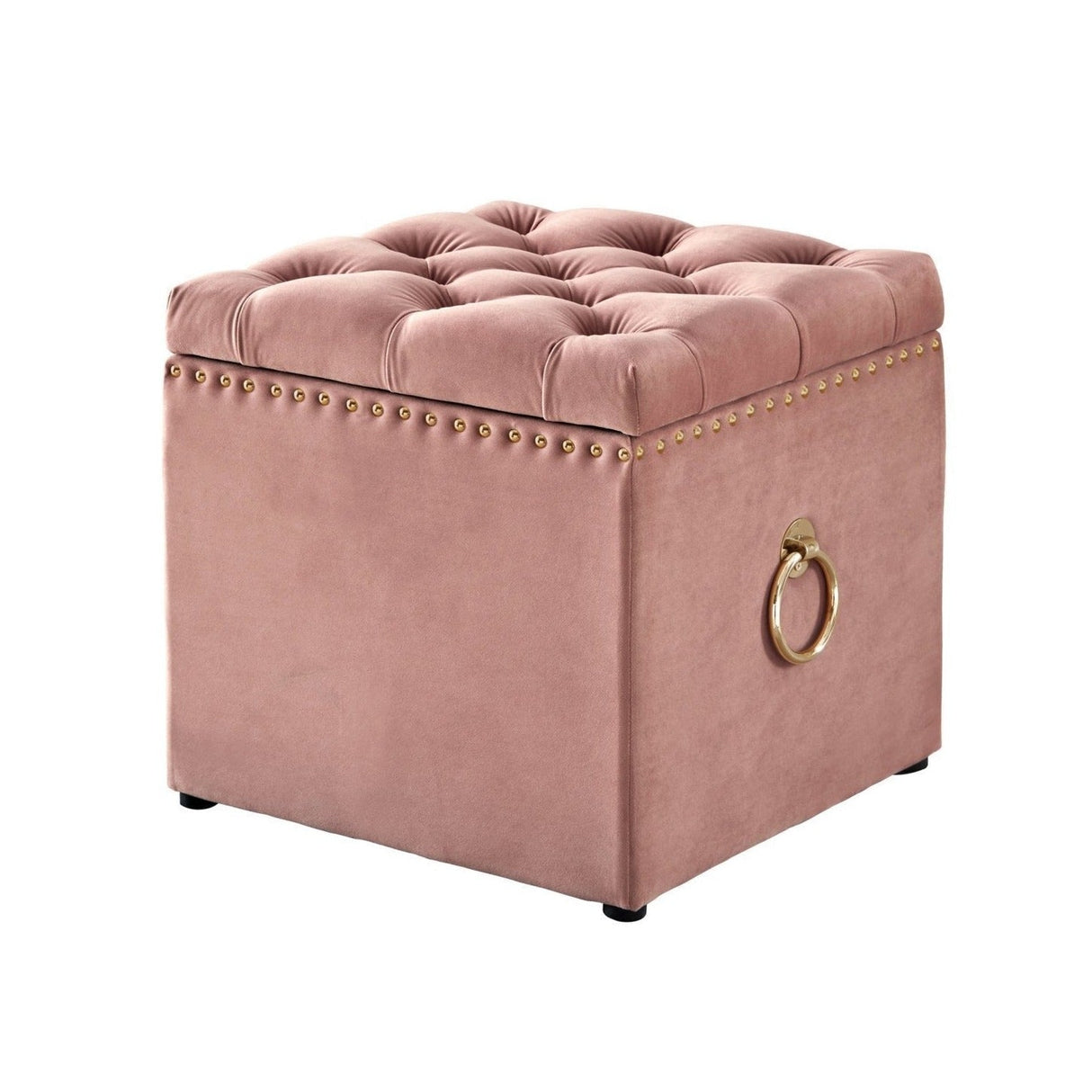 Ella Velvet Storage Ottoman