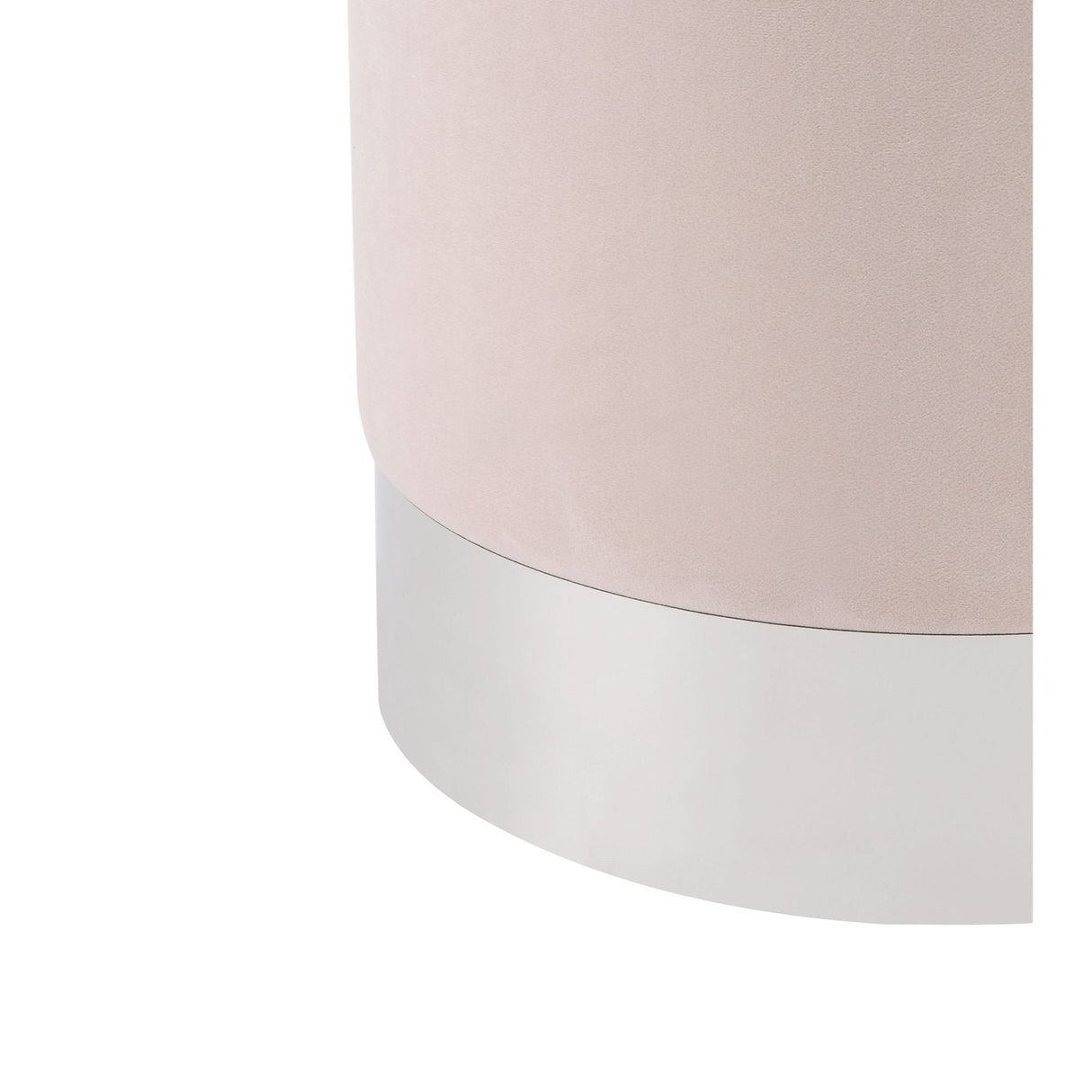 Elsa Velvet Round Ottoman