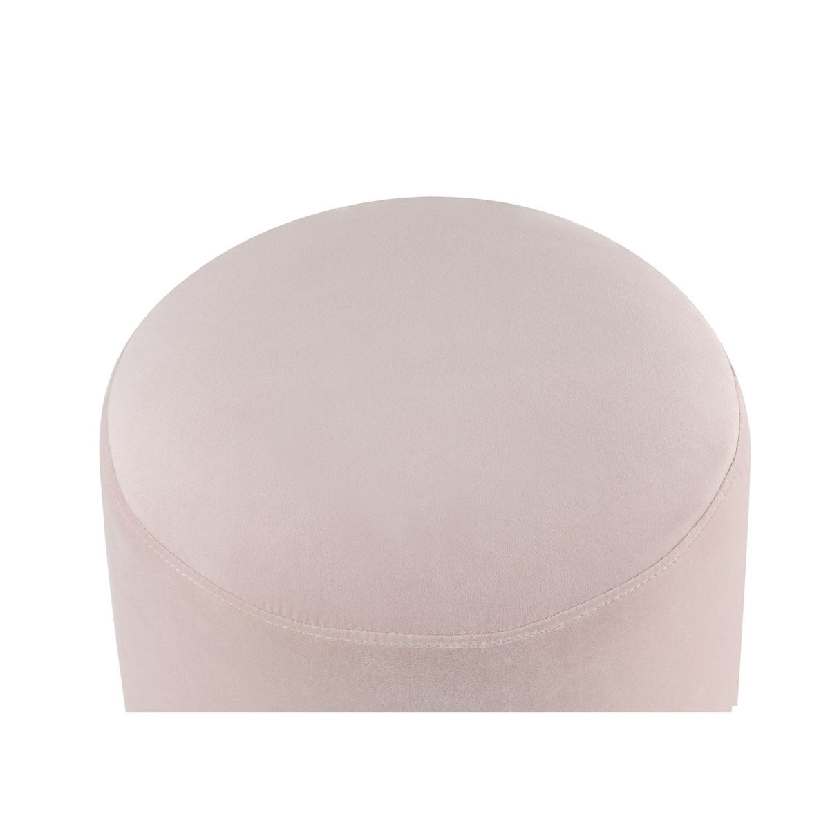 Elsa Velvet Round Ottoman