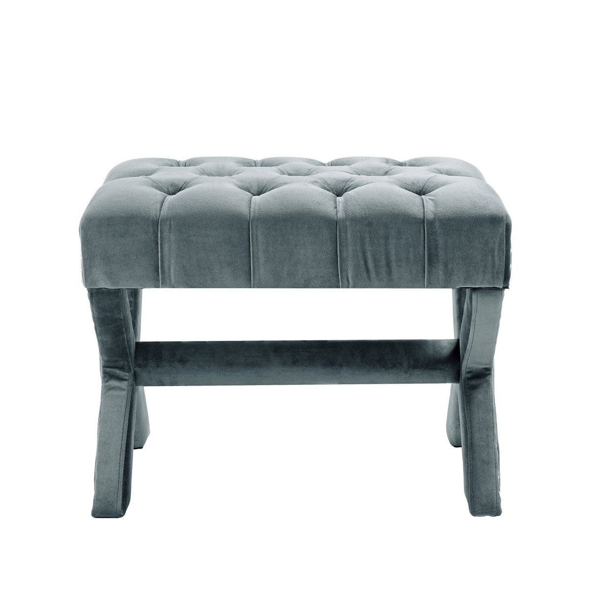 Louis Velvet X-Leg Ottoman