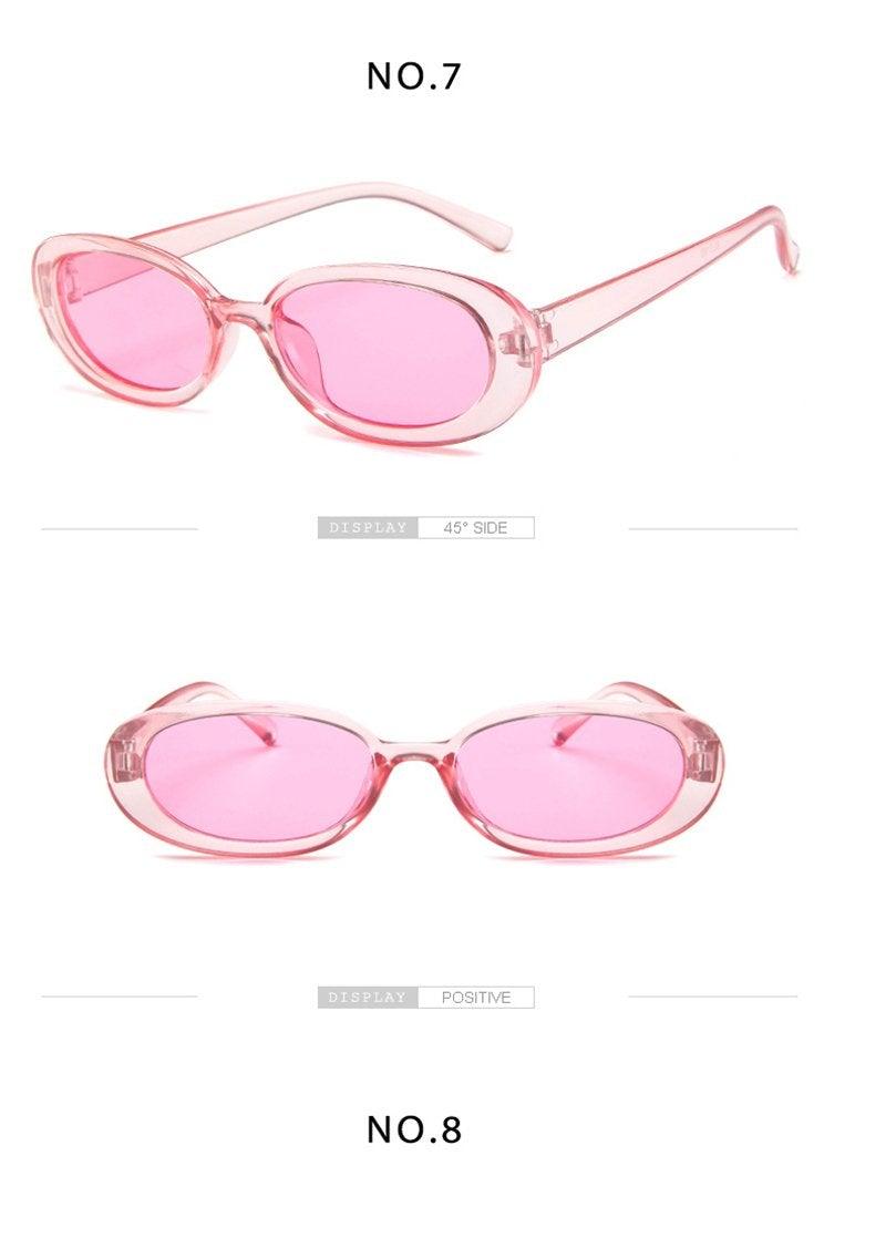 Oval Sunglasses For Women Retro Designer Glasses For Women/Men Small Eyewear For Women Tiny Small 90s Sunglasses Women Polarized Retro Oval Sunglasses Tinted Glasses