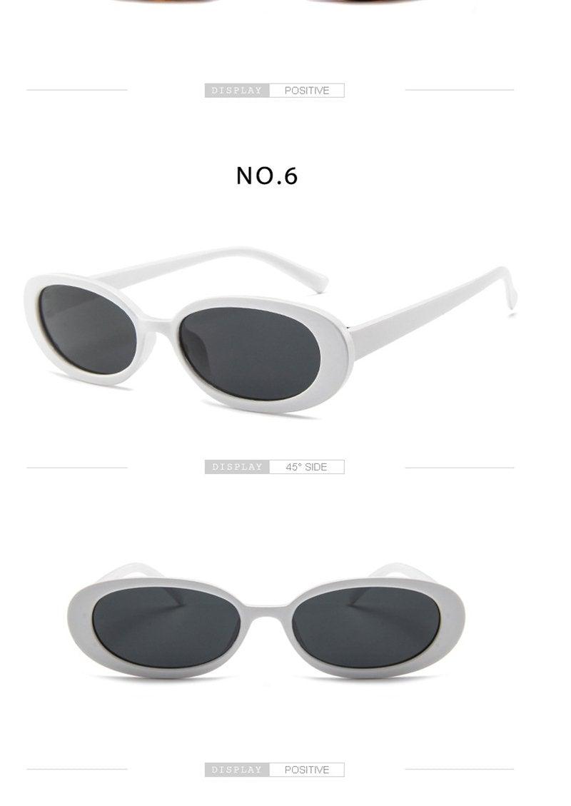 Oval Sunglasses For Women Retro Designer Glasses For Women/Men Small Eyewear For Women Tiny Small 90s Sunglasses Women Polarized Retro Oval Sunglasses Tinted Glasses