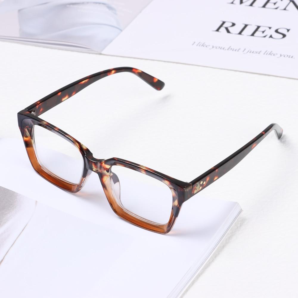 Oversized Square Reading Glasses For Men Women Portable Large Frame High Definition Computer Gaming Eyeglasses Eye Protection Eyewear Diopter 0~+ 3.00