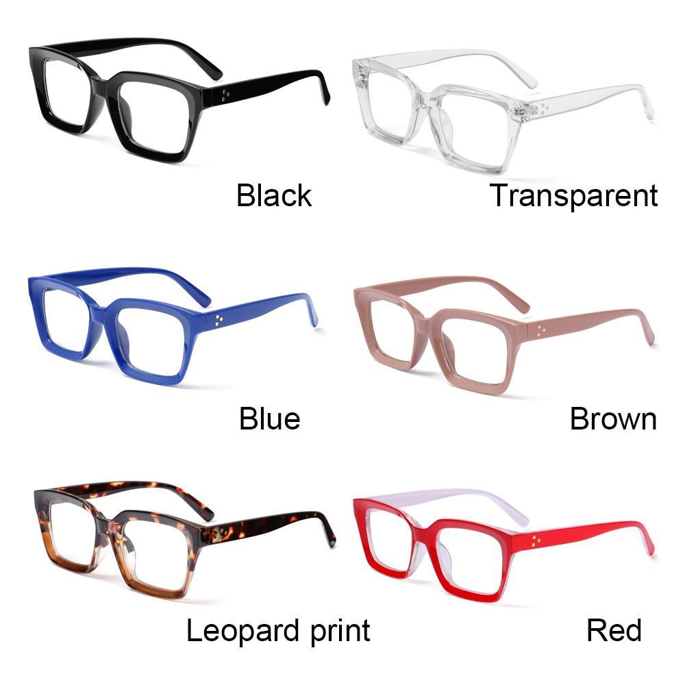 Oversized Square Reading Glasses For Men Women Portable Large Frame High Definition Computer Gaming Eyeglasses Eye Protection Eyewear Diopter 0~+ 3.00