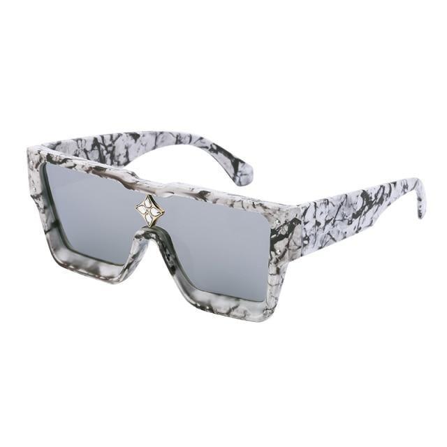 Oversized Square Rimless Shades UV400 Shape Sunglasses For Women New Fashionable New Big Frame Sun Glasses for Female New Latest Attractive Large Flat Top Eyewear For Unisex