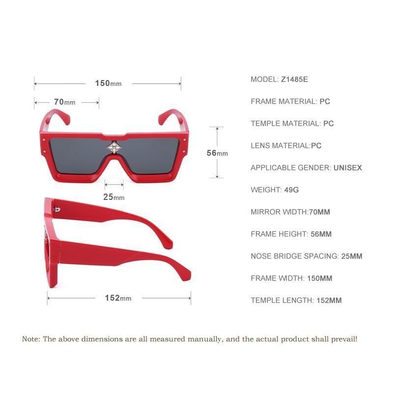 Oversized Square Rimless Shades UV400 Shape Sunglasses For Women New Fashionable New Big Frame Sun Glasses for Female New Latest Attractive Large Flat Top Eyewear For Unisex