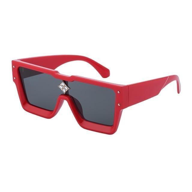 Oversized Square Rimless Shades UV400 Shape Sunglasses For Women New Fashionable New Big Frame Sun Glasses for Female New Latest Attractive Large Flat Top Eyewear For Unisex
