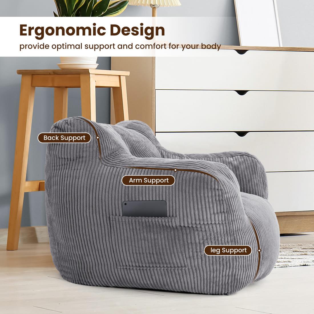 Kids & Teens Corduroy Bean Bag Chair
