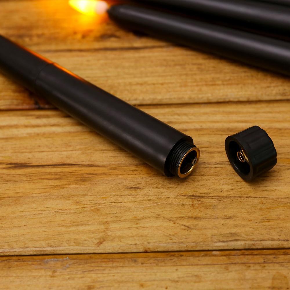 Pack of 6 Black LED Birthday Candles Flameless Taper Candles LED Taper Candles Led Candle Lights Flickering Candles For Halloween Christmas Yellow/Warm White Plastic Flameless Flickering Battery Operated LED Halloween Candles
