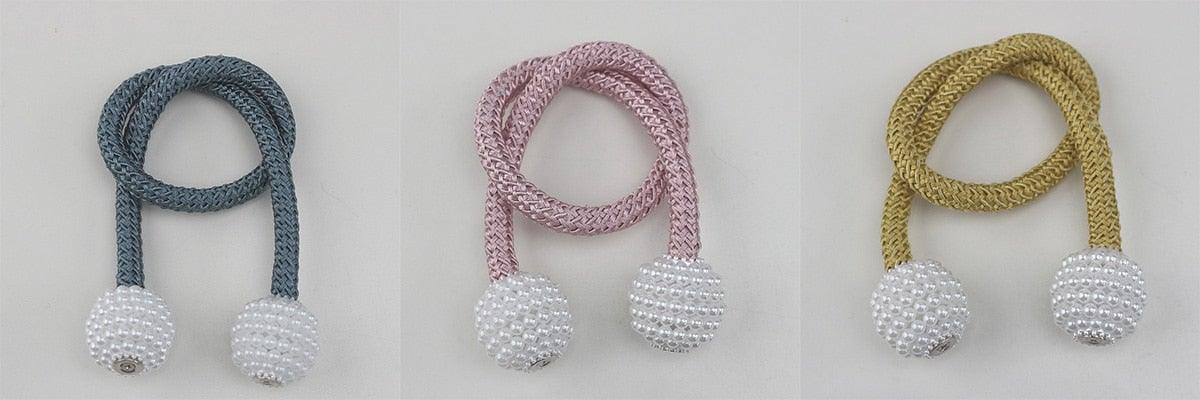 Pearl Magnetic Curtain Clip Curtain Holder Tieback Buckle Clips Hanging Ball Buckle Tie Back Curtain Accessories Home Decor Decorative Curtain Holdbacks Crystal Tie Backs For Curtains Curtain Holders For Window Draperies