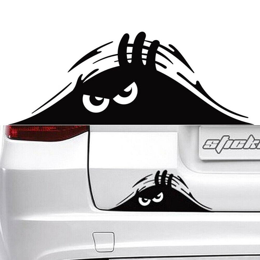 Peeking Monster Scary Eyes Car Sticker Peeking Elf Car Decal Waterproof Car Decal Vinyl Car Decal Sticker Waterproof Self-adhesive Car Sticker Scratch Cover Decal Auto Decoration Funny Peeking 3D Big Eyes Sticker Car Styling