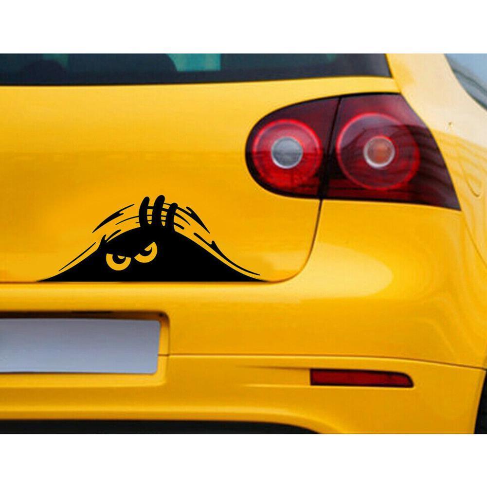 Peeking Monster Scary Eyes Car Sticker Peeking Elf Car Decal Waterproof Car Decal Vinyl Car Decal Sticker Waterproof Self-adhesive Car Sticker Scratch Cover Decal Auto Decoration Funny Peeking 3D Big Eyes Sticker Car Styling