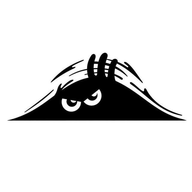 Peeking Monster Scary Eyes Car Sticker Peeking Elf Car Decal Waterproof Car Decal Vinyl Car Decal Sticker Waterproof Self-adhesive Car Sticker Scratch Cover Decal Auto Decoration Funny Peeking 3D Big Eyes Sticker Car Styling
