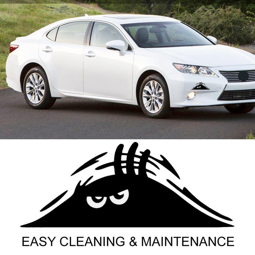Peeking Monster Scary Eyes Car Sticker Peeking Elf Car Decal Waterproof Car Decal Vinyl Car Decal Sticker Waterproof Self-adhesive Car Sticker Scratch Cover Decal Auto Decoration Funny Peeking 3D Big Eyes Sticker Car Styling