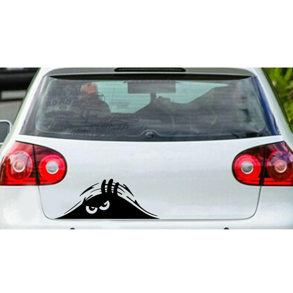 Peeking Monster Scary Eyes Car Sticker Peeking Elf Car Decal Waterproof Car Decal Vinyl Car Decal Sticker Waterproof Self-adhesive Car Sticker Scratch Cover Decal Auto Decoration Funny Peeking 3D Big Eyes Sticker Car Styling