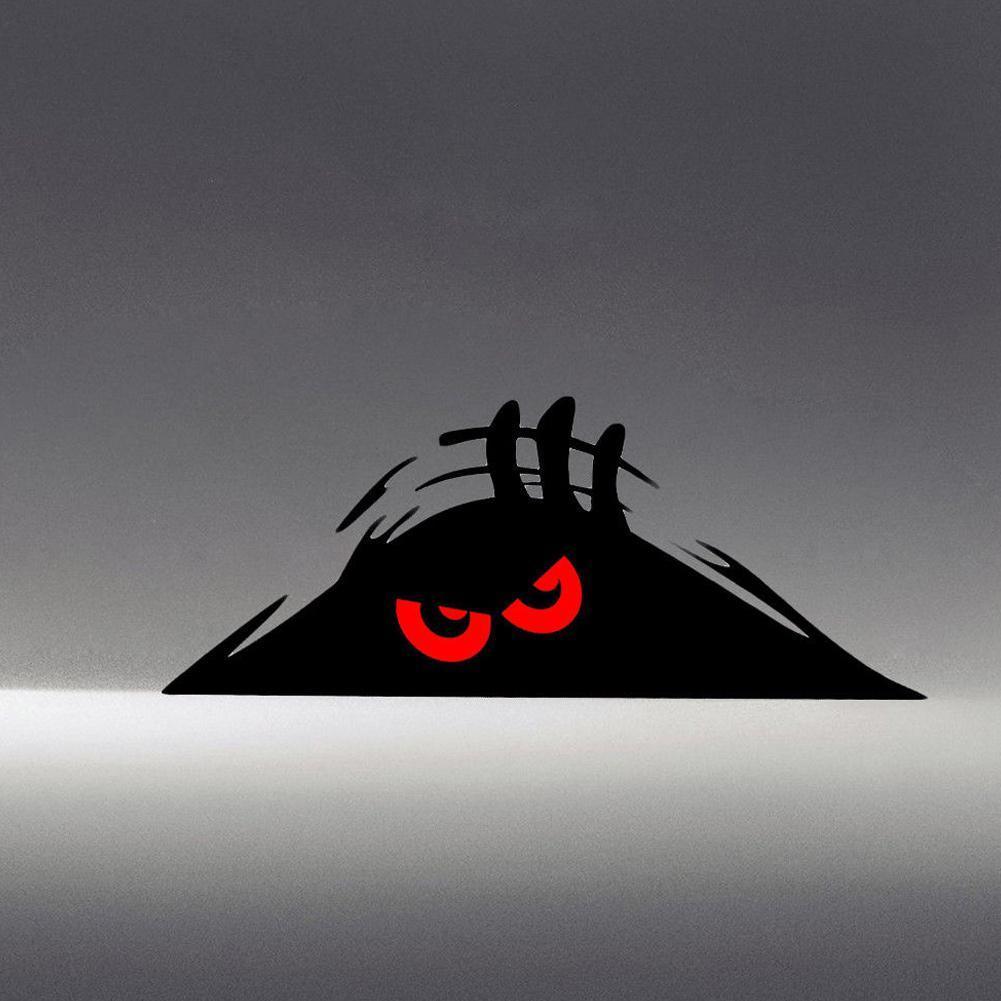 Peeking Monster Scary Eyes Car Sticker Peeking Elf Car Decal Waterproof Car Decal Vinyl Car Decal Sticker Waterproof Self-adhesive Car Sticker Scratch Cover Decal Auto Decoration Funny Peeking 3D Big Eyes Sticker Car Styling