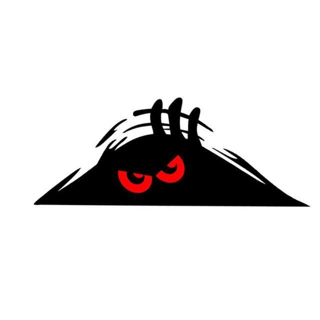 Peeking Monster Scary Eyes Car Sticker Peeking Elf Car Decal Waterproof Car Decal Vinyl Car Decal Sticker Waterproof Self-adhesive Car Sticker Scratch Cover Decal Auto Decoration Funny Peeking 3D Big Eyes Sticker Car Styling