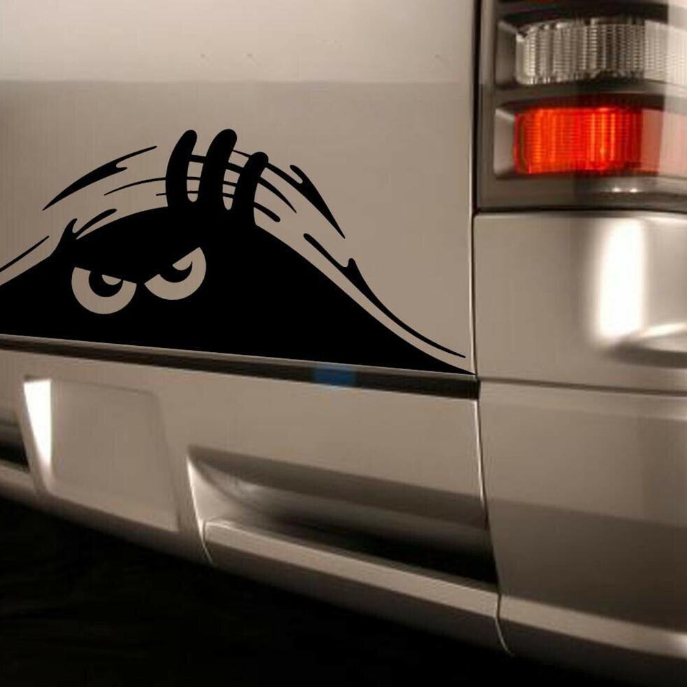 Peeking Monster Scary Eyes Car Sticker Peeking Elf Car Decal Waterproof Car Decal Vinyl Car Decal Sticker Waterproof Self-adhesive Car Sticker Scratch Cover Decal Auto Decoration Funny Peeking 3D Big Eyes Sticker Car Styling