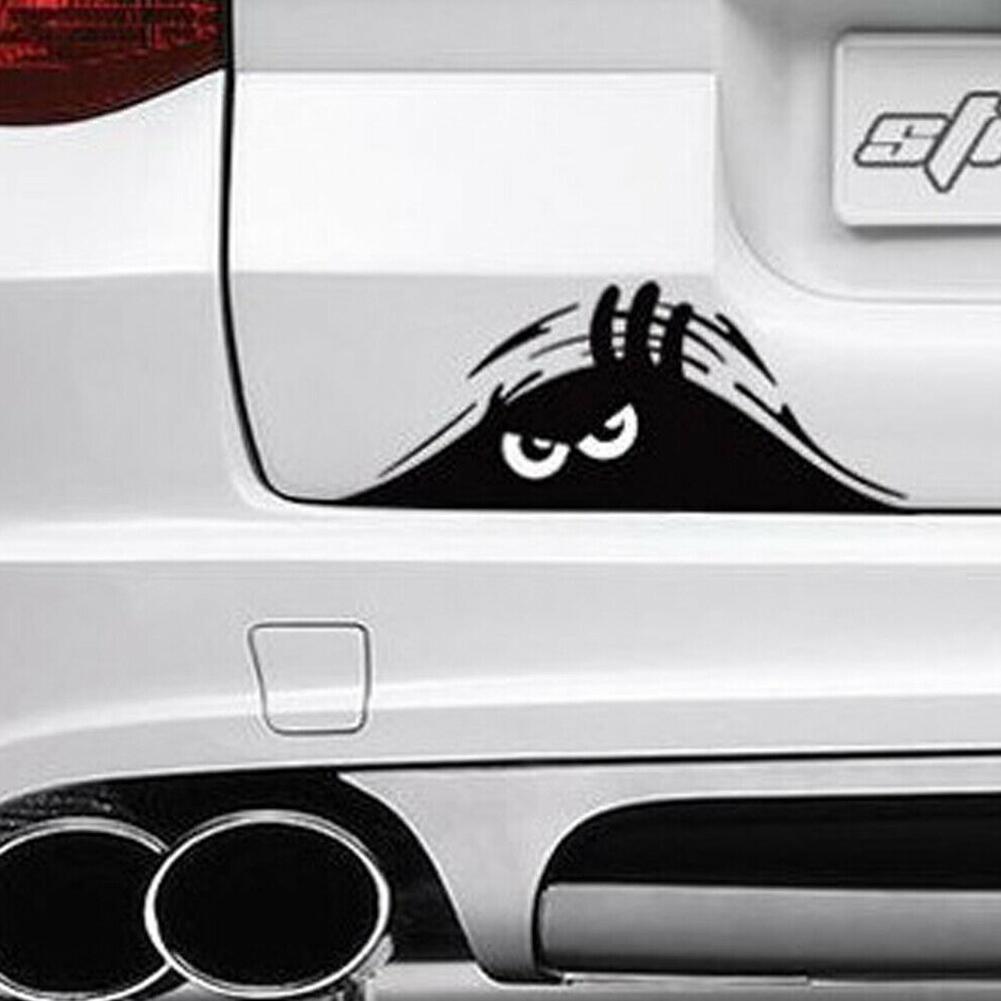 Peeking Monster Scary Eyes Car Sticker Peeking Elf Car Decal Waterproof Car Decal Vinyl Car Decal Sticker Waterproof Self-adhesive Car Sticker Scratch Cover Decal Auto Decoration Funny Peeking 3D Big Eyes Sticker Car Styling