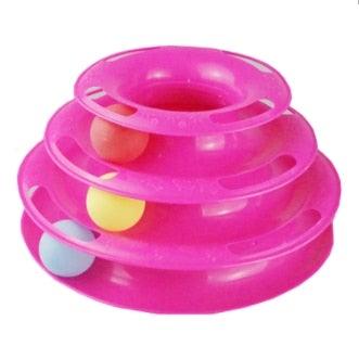 Pet Cat Toy Training Amusement Plate Kitten Tower Tracks Disc Cat Intelligence Amusement Triple Disc tumbler Fish Animal Toy For Small Dogs Wiggle Fish Catnip Toys Motion Kitten Toy Plush Interactive Cat Toys for Cat Exercise