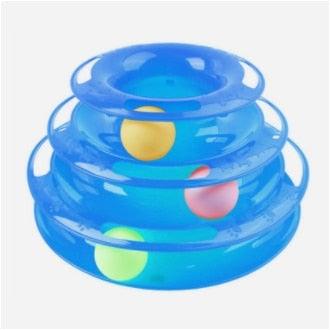 Pet Cat Toy Training Amusement Plate Kitten Tower Tracks Disc Cat Intelligence Amusement Triple Disc tumbler Fish Animal Toy For Small Dogs Wiggle Fish Catnip Toys Motion Kitten Toy Plush Interactive Cat Toys for Cat Exercise