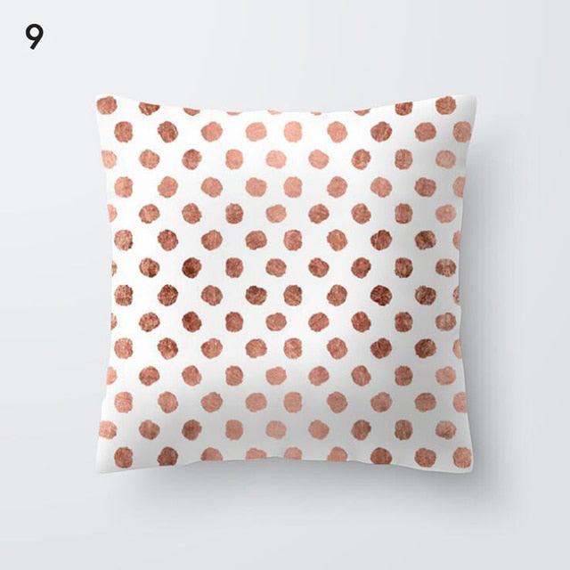 Pink Geometric Decorative Pillow Cushion Covers Polyester Pillow Case Home Pillowcase Decorative Pillowcase For Sofa Cute Charming Home Decor Cushion Cover
