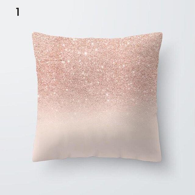 Pink Geometric Decorative Pillow Cushion Covers Polyester Pillow Case Home Pillowcase Decorative Pillowcase For Sofa Cute Charming Home Decor Cushion Cover