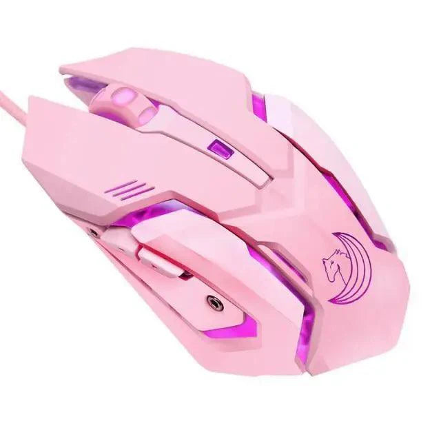 Pink Wired Gaming Mouse Girl Mouse 6 Buttons 3200 DPI USB Computer Mice Gamer Mouse For PC