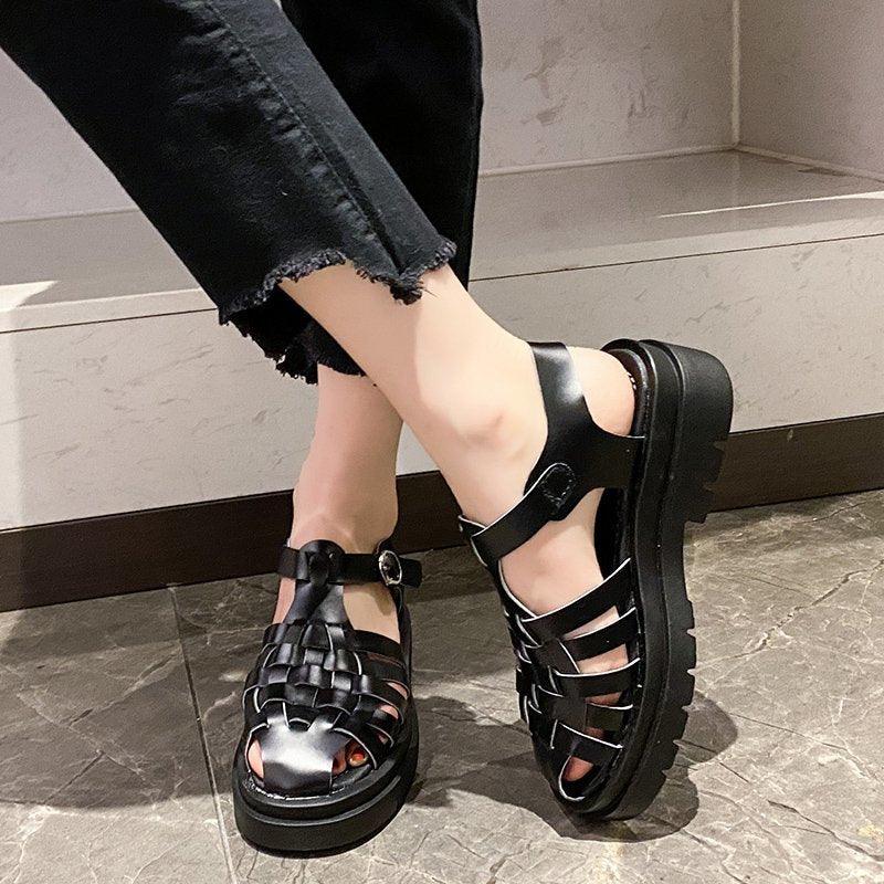 Platform Women's Sandals Summer Fashion Women Beach Classic Sandal Comfortable Beach Pool Platforms Sandals With Buckle Open Toe Ankle Strap Thick-Soled Casual Women's Shoes