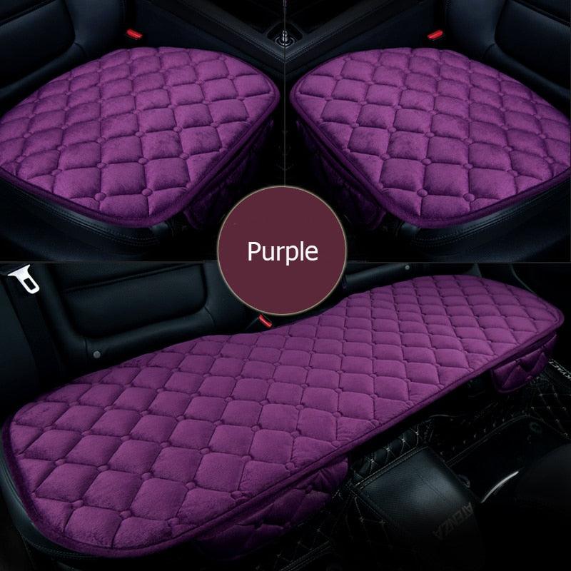 Plush Car Seat Covers Front Rear Full Set Choose Car Seat Cushion Car Memory Foam Heightening Seat Cushion Plush Seat Pad Protector Car Accessories Lower Back Pain Relief Cushion Anti-Slip