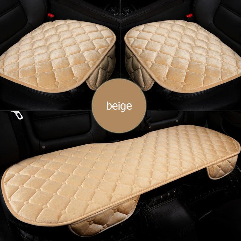 Plush Car Seat Covers Front Rear Full Set Choose Car Seat Cushion Car Memory Foam Heightening Seat Cushion Plush Seat Pad Protector Car Accessories Lower Back Pain Relief Cushion Anti-Slip