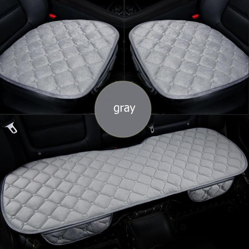 Plush Car Seat Covers Front Rear Full Set Choose Car Seat Cushion Car Memory Foam Heightening Seat Cushion Plush Seat Pad Protector Car Accessories Lower Back Pain Relief Cushion Anti-Slip