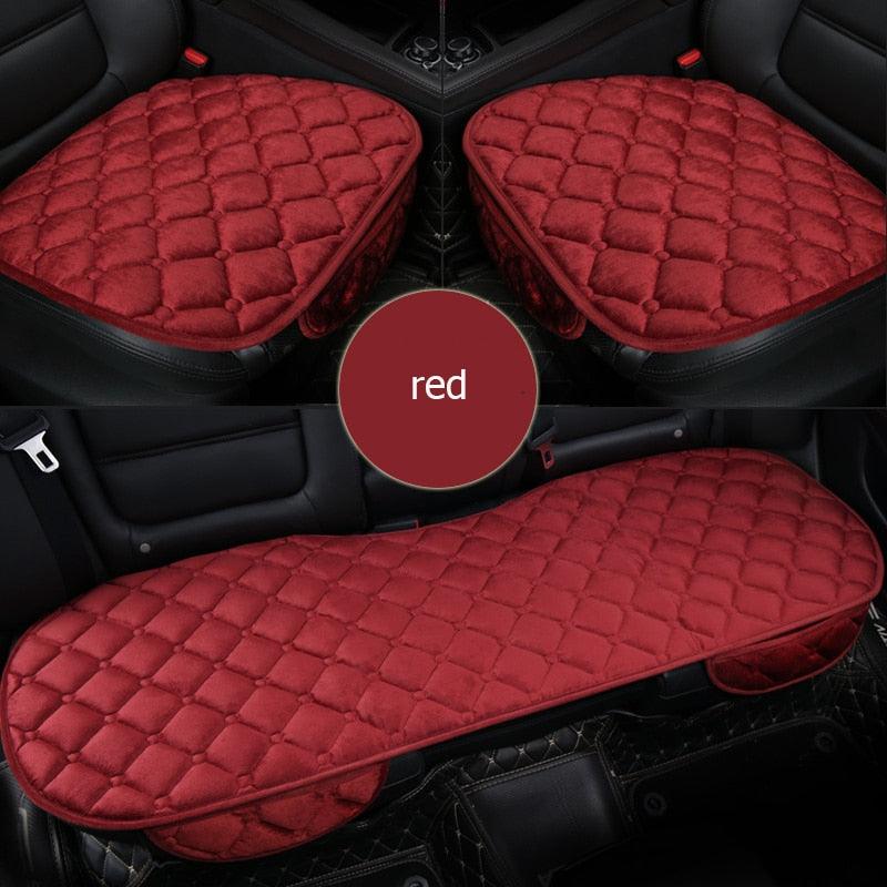 Plush Car Seat Covers Front Rear Full Set Choose Car Seat Cushion Car Memory Foam Heightening Seat Cushion Plush Seat Pad Protector Car Accessories Lower Back Pain Relief Cushion Anti-Slip