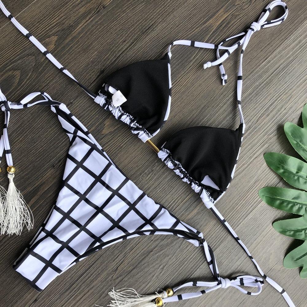 Popular Women's Beachwear Bikini Set Swimwear Push-Up Padded Swimsuit Floral Bikini Set Low Rise Ruffled Two Pieces Swimsuit Push Up Bathing Suit Swimwear
