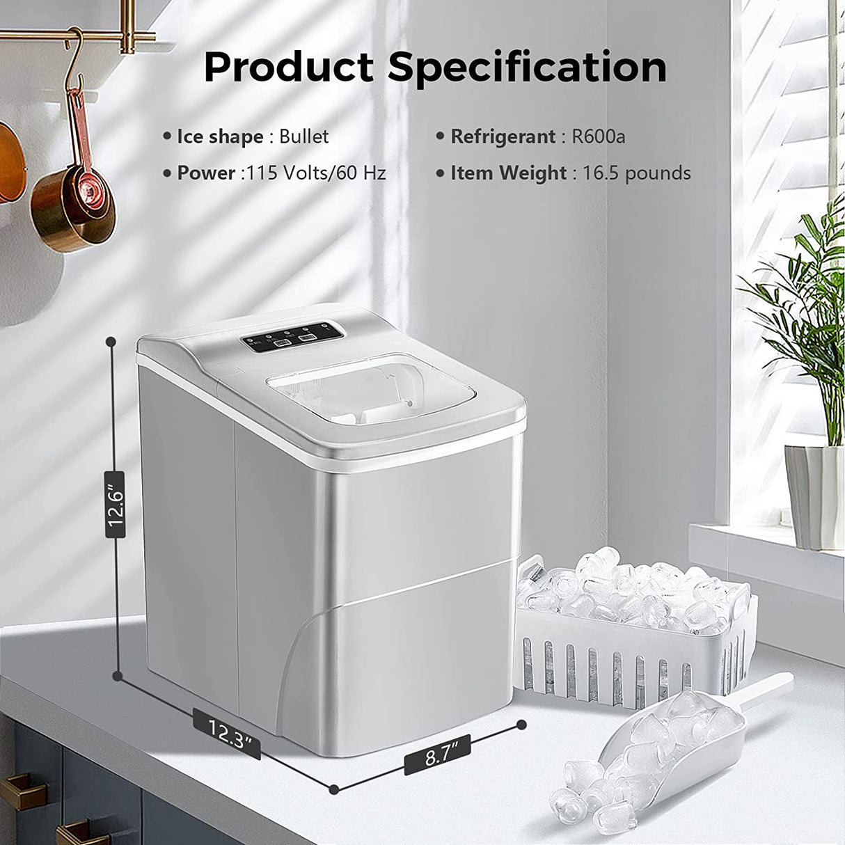 Portable Countertop Ice Maker Machine Z5876