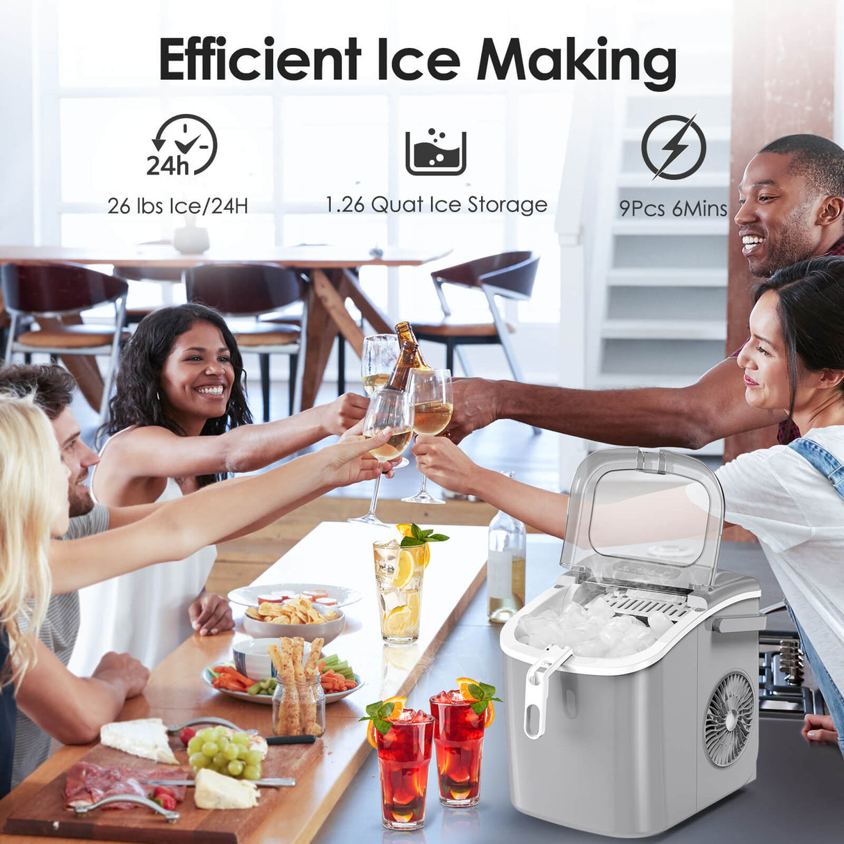 Portable Ice Maker with Handle Z5822H