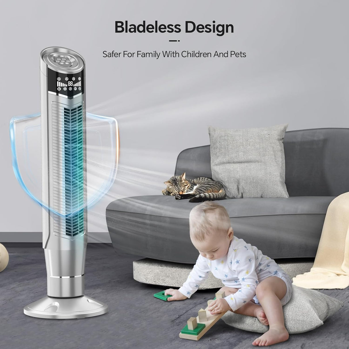 Portable Oscillating Tower Fan