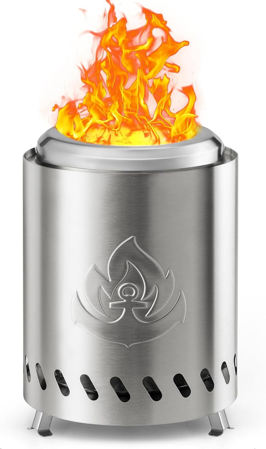 Portable Outdoor Fire Pit with Stand, Low Smoke Burning Tabletop Fire Pit Fuel