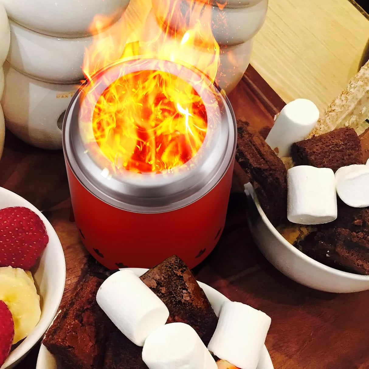 Portable Outdoor Fire Pit with Stand, Low Smoke Burning Tabletop Fire Pit Fuel