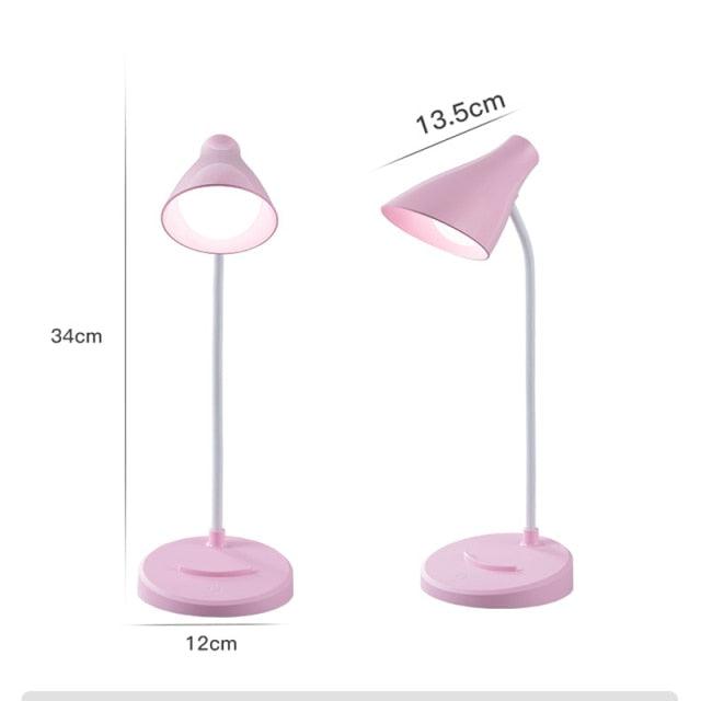 Portable USB Rechargeable LED Folding Desk Lamp Eye Protection Touch Dimming Working Reading Table Lamp For Book Bed Office Decorative Table Lamp Cute Study Lamps for Bedroom Décor