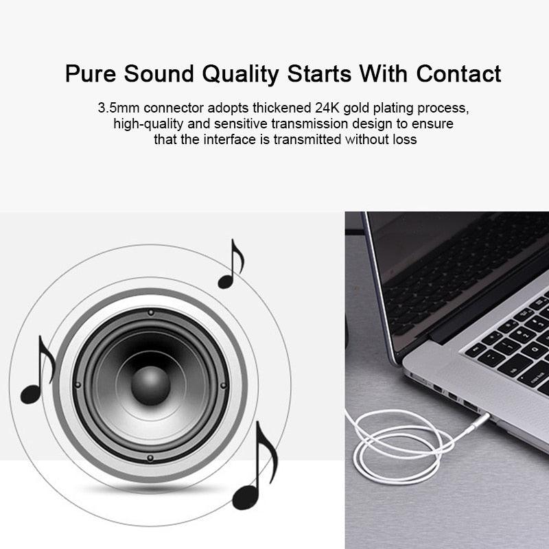 Premium 3.5mm 1m/2m/3-m AUX Headphone Cable Jack For Car Speaker Mobile Phone Headphones