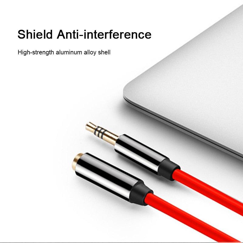 Premium 3.5mm 1m/2m/3-m AUX Headphone Cable Jack For Car Speaker Mobile Phone Headphones