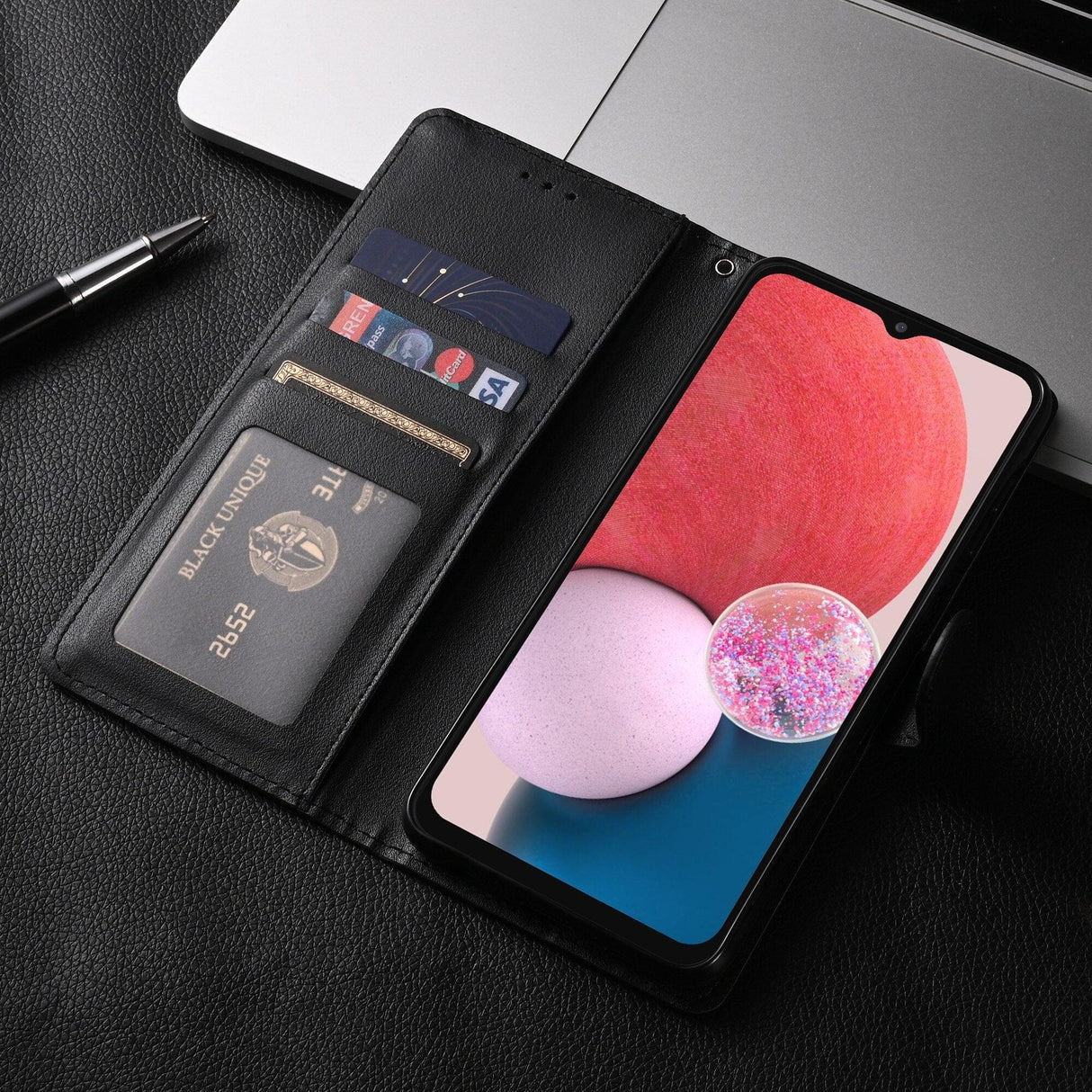 Premium PU / Leather Case Magnetic Closure Protective Flip Wallet Case Cover Leather Case for Xiaomi Redmi Note 11S 10 10S 9 9S 9T 8T 8 7 6 5 5A Pro Max 4X 9A 8A 7A 6A POCO X3 NFC Flip Wallet