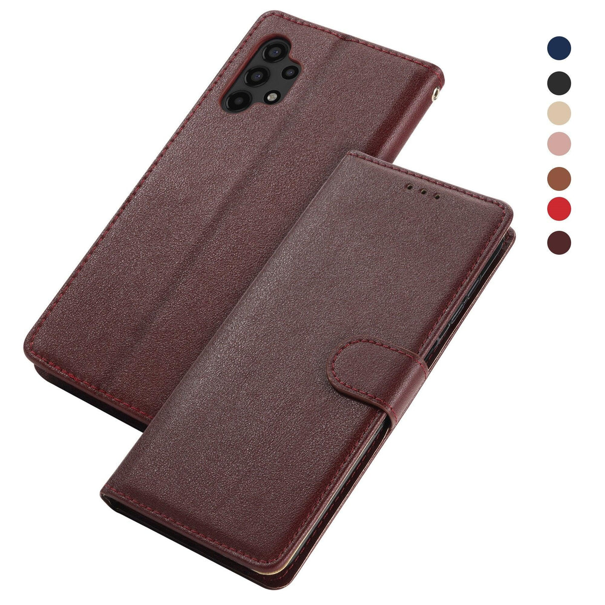 Premium PU / Leather Case Magnetic Closure Protective Flip Wallet Case Cover Leather Case for Xiaomi Redmi Note 11S 10 10S 9 9S 9T 8T 8 7 6 5 5A Pro Max 4X 9A 8A 7A 6A POCO X3 NFC Flip Wallet