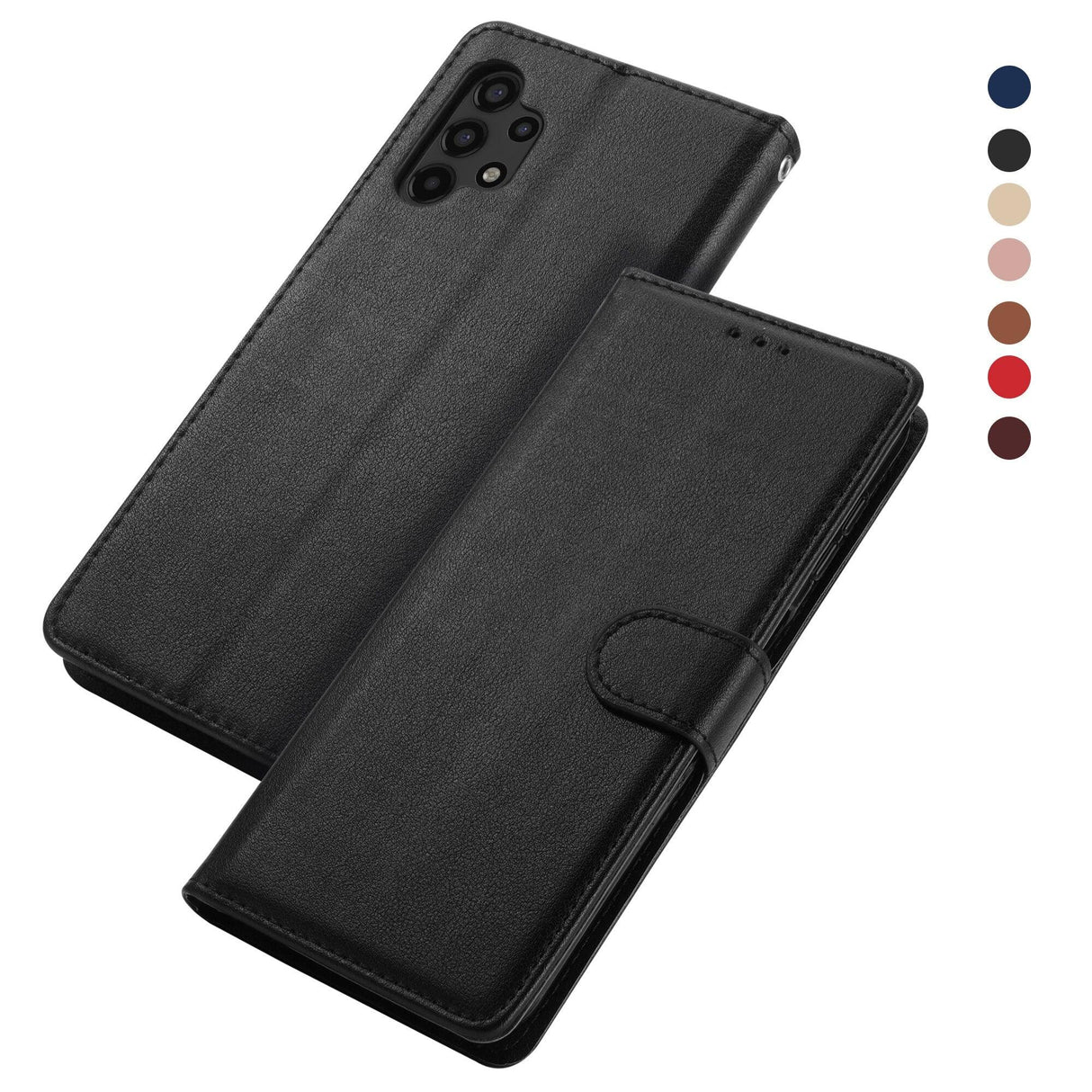 Premium PU / Leather Case Magnetic Closure Protective Flip Wallet Case Cover Leather Case for Xiaomi Redmi Note 11S 10 10S 9 9S 9T 8T 8 7 6 5 5A Pro Max 4X 9A 8A 7A 6A POCO X3 NFC Flip Wallet