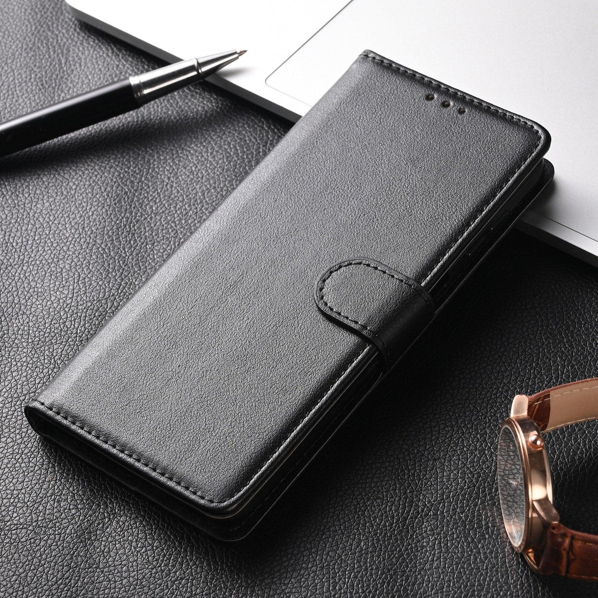 Premium PU / Leather Case Magnetic Closure Protective Flip Wallet Case Cover Leather Case for Xiaomi Redmi Note 11S 10 10S 9 9S 9T 8T 8 7 6 5 5A Pro Max 4X 9A 8A 7A 6A POCO X3 NFC Flip Wallet