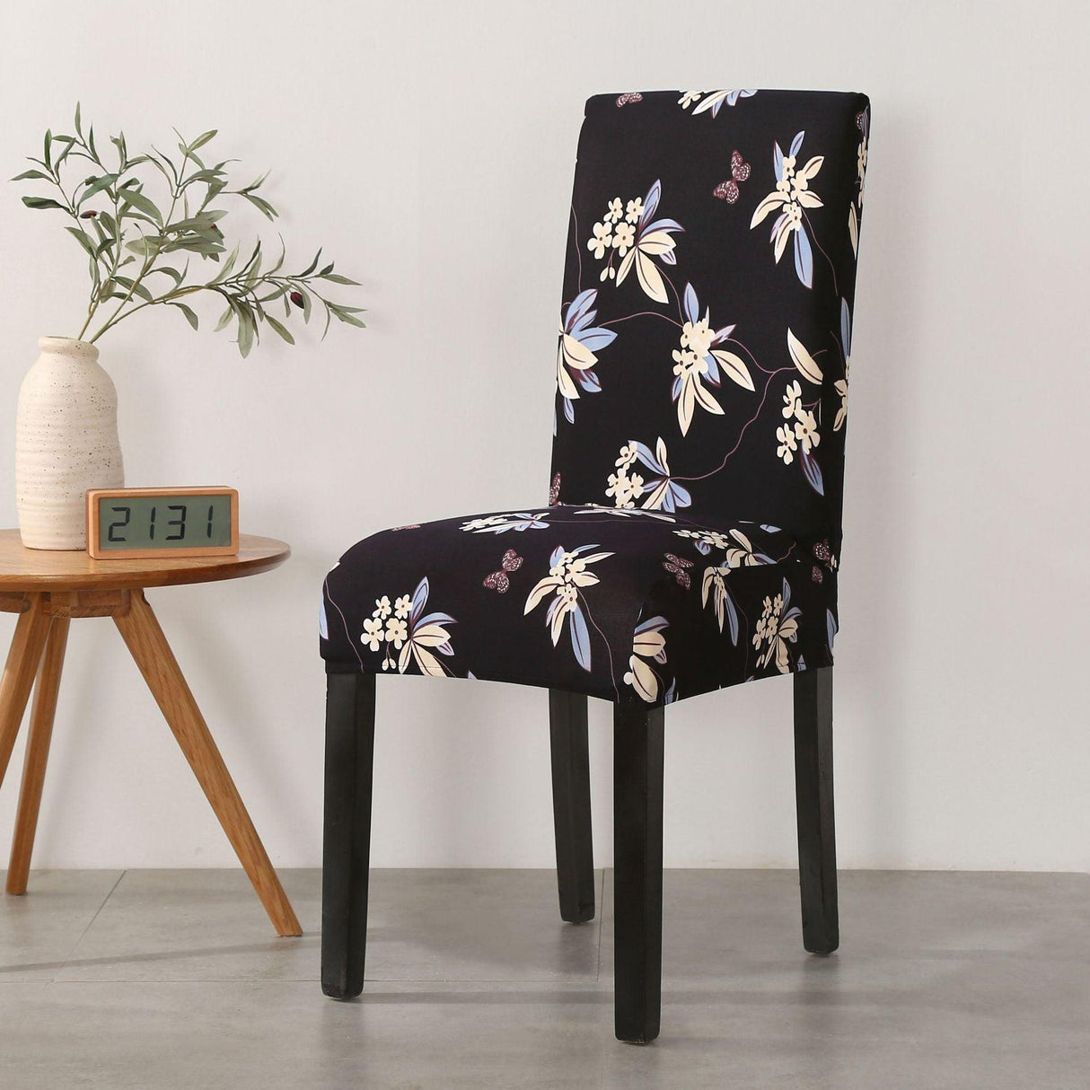 Print Pattened Dining Chair Cover Spandex Elastic Chair Slipcover Stretch Case For Chairs Wedding Hotel Banquet Fit Stretch Short Dining Room Chair Covers with Printed Pattern Banquet Chair Seat Protector Slipcover For Home Party Hotel Wedding Ceremony